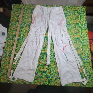 Azwell Womens Pants Wihte Waste 14haf Inch